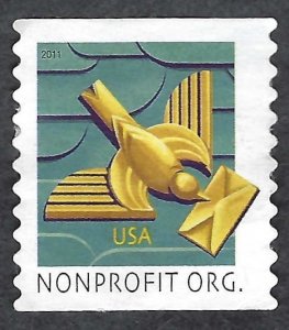 United States #4495 Non-Profit Org. (5¢) Art Deco Bird (2011). Used.