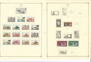 Mali Collection 1960-1965 on 15 Scott International Pages (Stuck To Pages) 