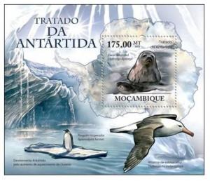 MOZAMBIQUE 2011 SHEET MNH TREATY OF ANTARCTICA PENGUIN SEAL BIRDS