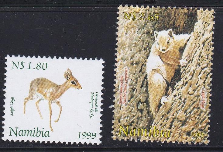 Namibia # 920-921, Animals - Deer - Squirrel, NH, 1/2 Cat