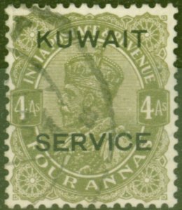 Kuwait 1929 4a Sage-Green SG020 Fine Used