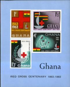 GHANA 142 MNH S/S SCV $4.25 BIN $2.75 RED CROSS