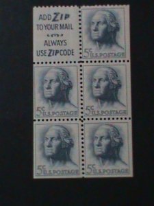 ​UNITED STATES- SC#1213a-GEORGE WASHINGTON -MNH-BOOKLET PANE-VF 61 YEARS OLD