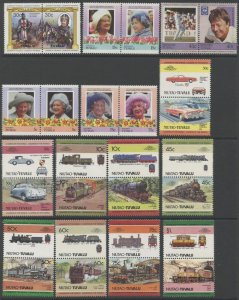 TUVALU 71 Different Colorful Topical Singles & Part Sets from 1984-1986 MNH