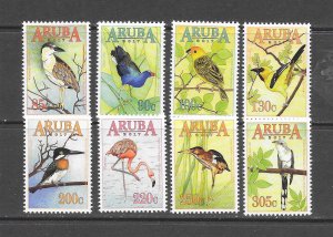 BIRDS- ARUBA #550-57 MNH