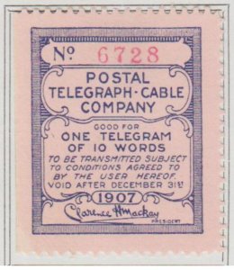 U.S. Scott #15T28 Telegraph Stamp - Mint Single