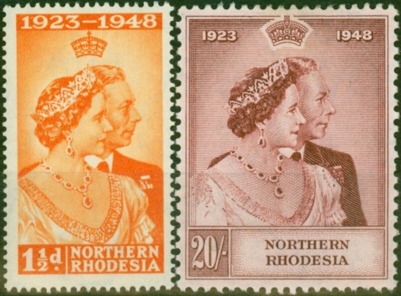 Northern Rhodesia 1948 RSW Set of 2 SG48-49 Fine LMM