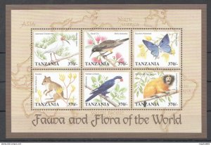 N0740 Tanzania Fauna & Flora Of The World Animals Birds 1Kb Mnh