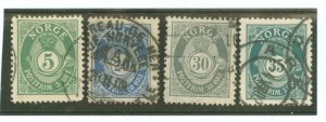 Norway #50/53/55/56 Used Single