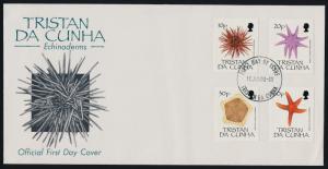 Tristan Da Cunha 476-9 on FDC - Starfish, Marine Life