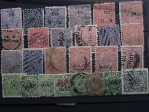 INDIA-1909 113 YEARS OLD STAMPS-LARGE COLLECTION OF FEUDATORY STATES VF