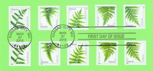 US #4973a-4977a  Ferns USPS Souvenir Page