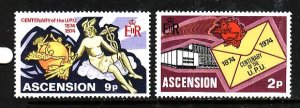 Ascension-Sc#179-80-unused NH set-id9-UPU-1974-