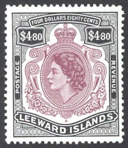 Leeward Islands Sc# 147 MH 1954 $4.80 Queen Elizabeth II