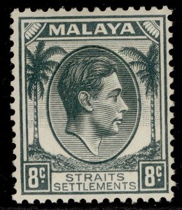 MALAYSIA - Straits Settlements GVI SG283, 8c grey, M MINT. Cat £38.