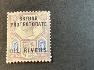 NIGER COAST PROTECTORATE # 5-MINT/HINGED----LILAC & BLUE----1892(LOTA)