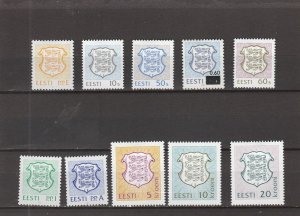 Estonia  Scott#  214-223  MH  (1992-6 National Arms)