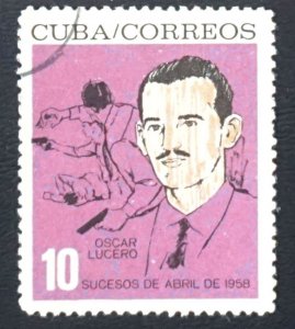 Cuba Sc# 823  MILITARY GENERALS revolution 10c   LUCERO  1964  used cto