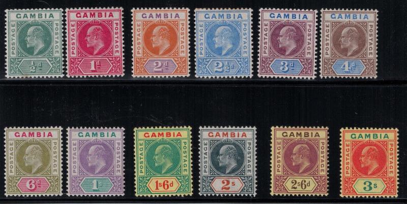 Gambia 1902-1905 28-39 Set LH CV$274.75 - King Eduard VII