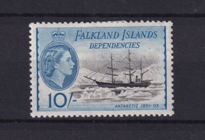Falkland Islands Dependencies QEII 1954 10/- SGG39 MH BP16184