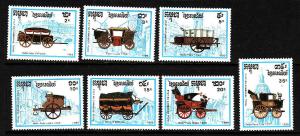 D4-Cambodia-Sc#989-95-unused NH set-Mail Coaches-PhilexFranc