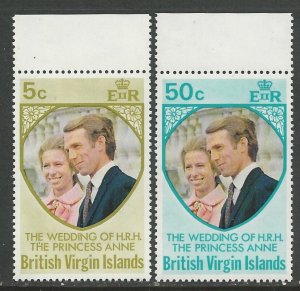 Virgin Islands # 260-61 Princess Anne Wedding (2) Mint NH