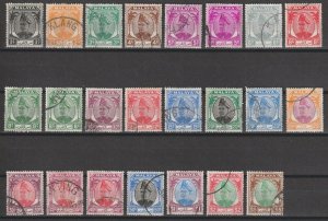 MALAYA/SELANGOR 1949 SG 90/110 USED Cat £39.50