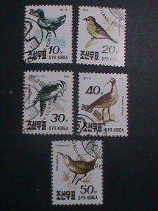 KOREA-1990 SC#2957-61-BEAUTIFUL LOVELY BIRDS CTO SET VERY FINE