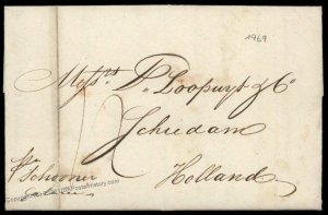 USA 1818 Boston Schooner Galicia Distiller Loopuyt Schiedam Holland Cover  82500