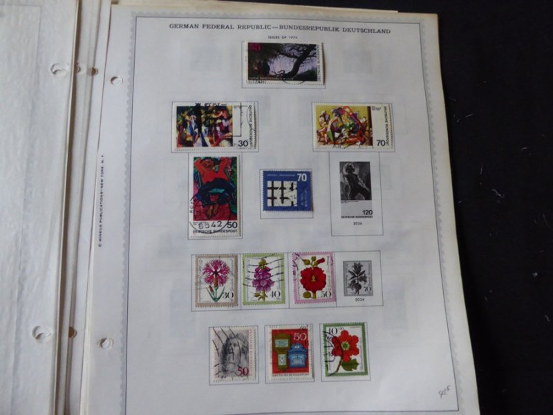 Germany 1971-1980 Stamp Collection on Album Pages