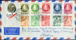 3 good series on airogram for Italy 1953.