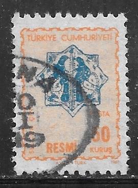 Turkey O108: 50k Seljuk Tile, used, F-VF