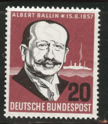 Germany Scott 769 MH* 1957 Albert Ballin stamp