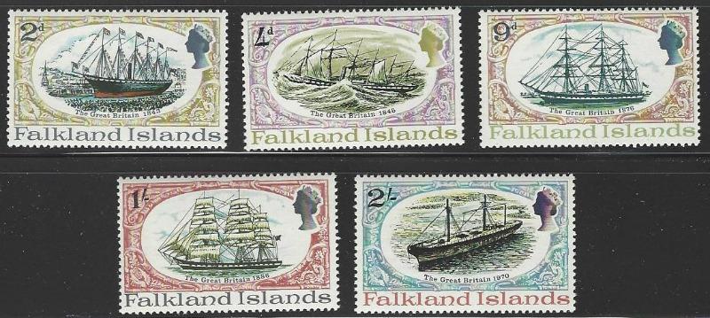 Falkland Islands #192-196 MNH Full Set of 5 Scott cv $7.25