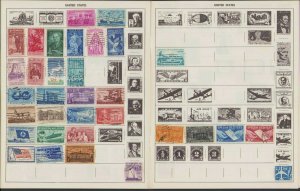 NESTLE'S POSTAGE STAMP ALBUM ©1958 SPACES FOR STAMPS WORLD WIDE WITH STAMPS 