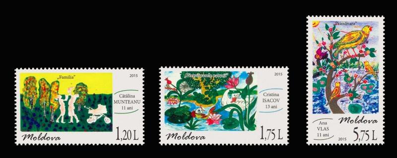 Moldova 2015 Art: International Children Day 3 MNH stamps