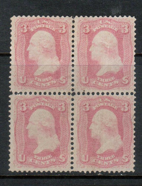 USA #64 Very Fine Mint True Pink Color Block **With Certificate**