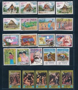 D397515 Laos Nice selection of VFU (CTO) stamps