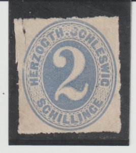 Germany-Schleswig-Holstein Scott #13 MNG tear upper left corner CV.$27.