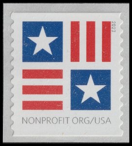 US 5756A Patriotic Block Nonprofit Org 5c coil single MNH 2023