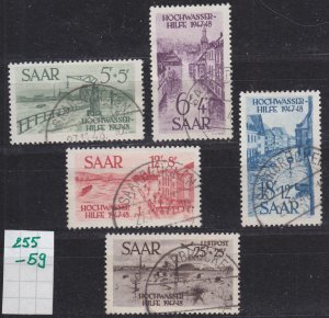 GERMANY Saar [1948] MiNr 0255-59 ( O/used )