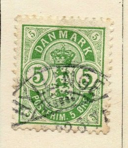 Denmark 1875 Early Issue Fine Used 5ore. NW-113855