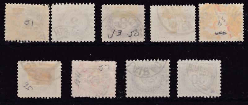 Austria 1894-5 First Postage Due set Complete (9) F/VF/used(o)