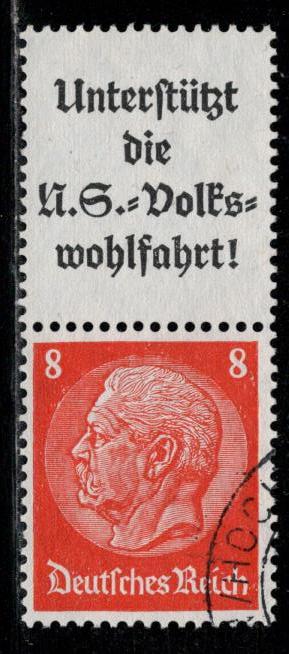Germany Scott # 420, label A8.1, used, se-tenant, Mi# S131