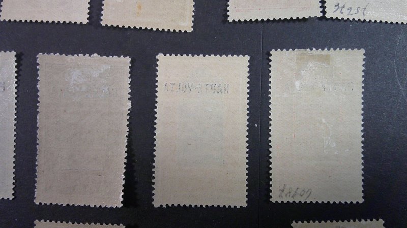 Burkina Faso/Upper Volta 1920-1928 OVPTS. Scott# 1-28 Mint CPL VF-XF Hinged/Rems