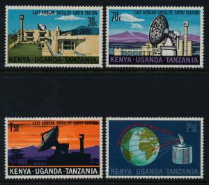 Kenya, Uganda & Tanzania 213-6 MNH Satellite Earth Station, Map, Globe