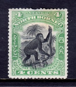 North Borneo - Scott #103 - MH - Thin, perf faults, toning, crease - SCV $10