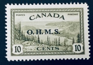 Canada #O6 Great Bear Lake with OHMS overprint (1949). Very fine centering. MNH