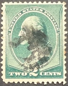 Scott#: 213 - George Washington 2¢ 1887 ABNC used single stamp - Lot G2