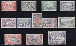 Nigeria Sc# 81 / 91 1953 complete set MNH CV $86.80